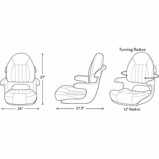 Tempress Probax Captains Boat Seat Negro Gris Carb贸n - Imagen 11