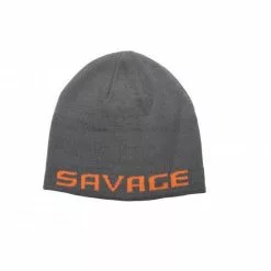 Savage Gear Logo Beanie Talla única Rock Gris Naranja