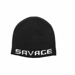 Savage Gear Logo Beanie Talla única Negro Blanco