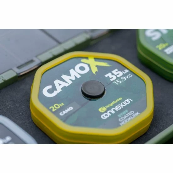 RidgeMonkey Connexion CamoX Hooklink Rígido Revestido 35lb - Imagen 3