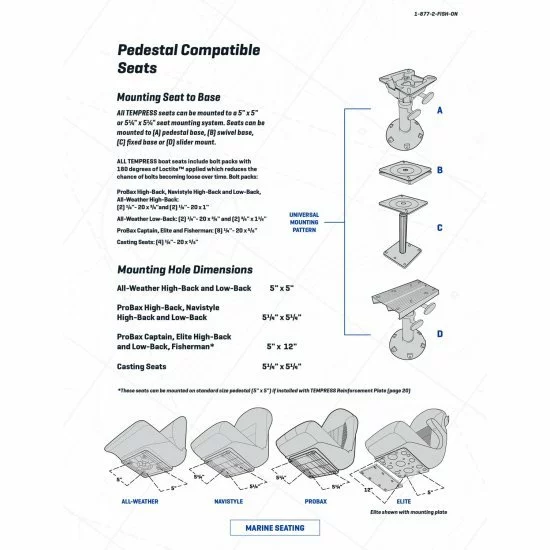 Asiento De Barco Ortop茅dico Tempress Probax Carb贸n Gris Carb贸n - Imagen 6