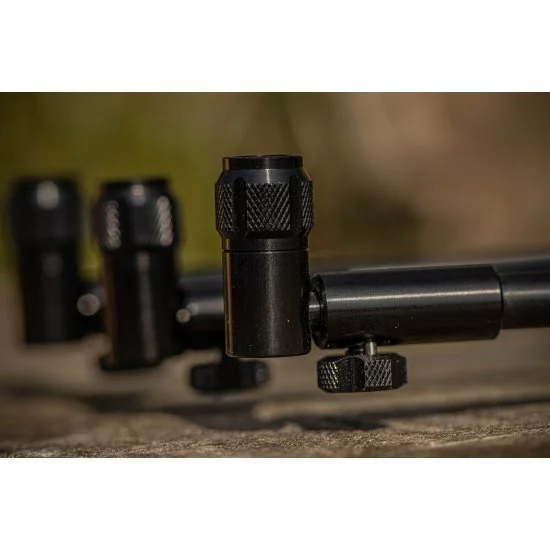 Solar Tackle Solar Black-Lite Pro-Loc Adjustable 2 Rod Buzzer Bar Front - Imagen 4