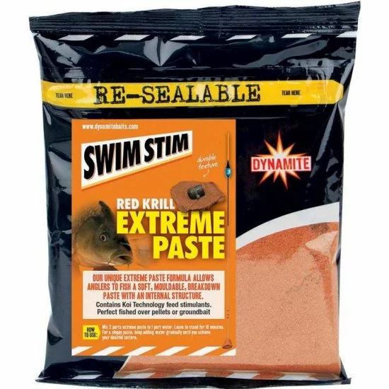 DYNAMITE BAITS Dynamite Swim Stim Extreme Pasta Krill Rojo 350g